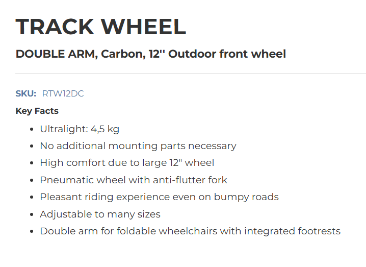 Track Wheel Carbon 12a
